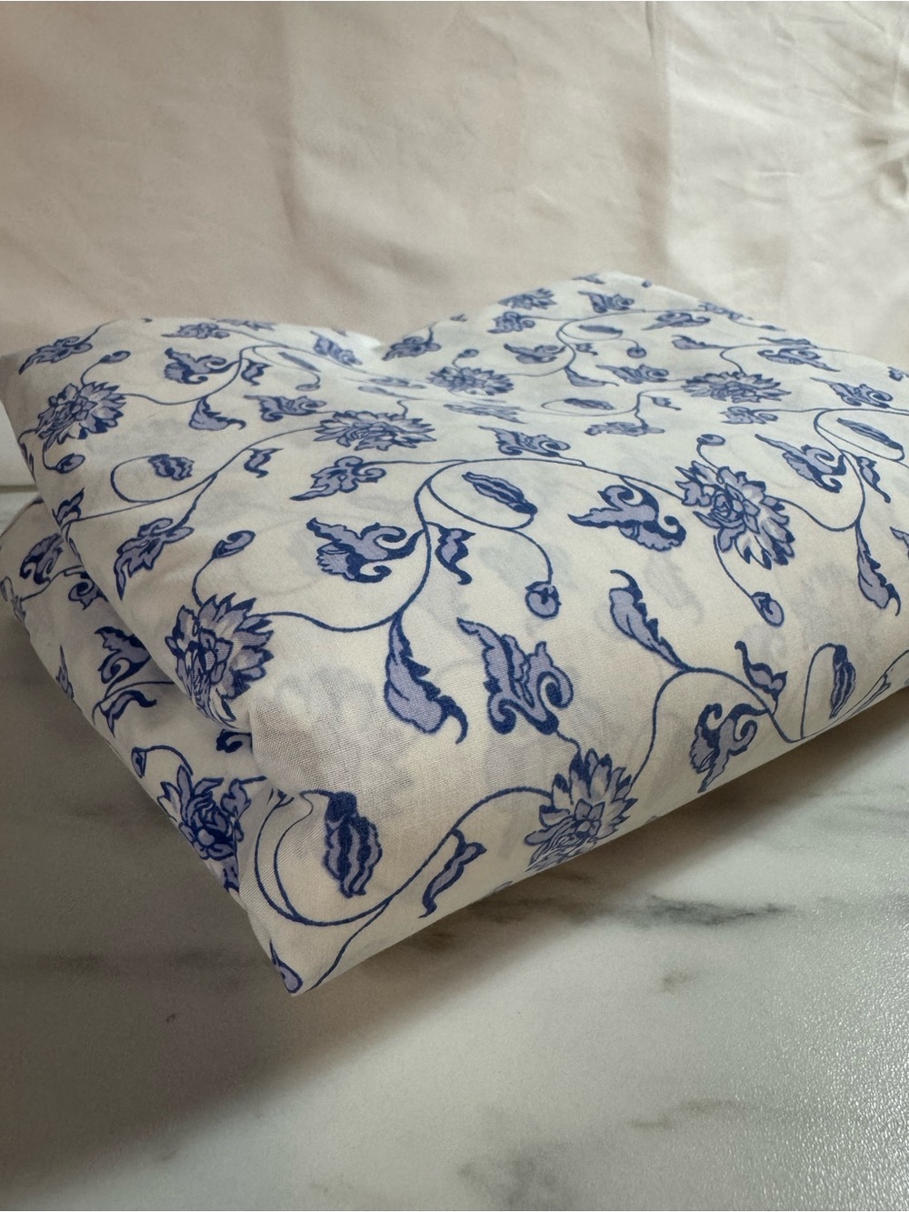 Vintage Laura Ashley Burlington Double Duvet Cover Blue Floral Made USA